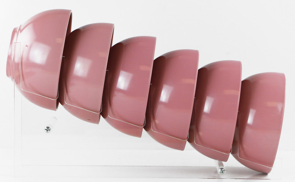 6-Piece Melamine Bowl Set, Pink