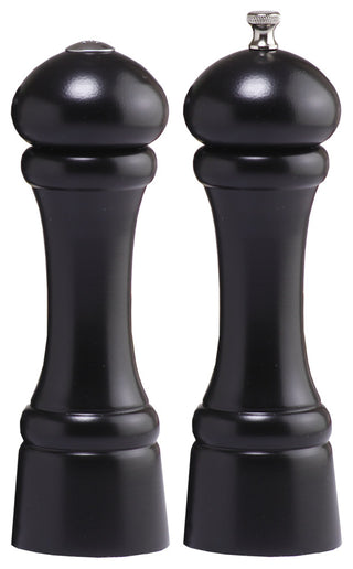 Chef Specialties Pro Series Windsor Pepper Mill and Salt Shaker Set, Black