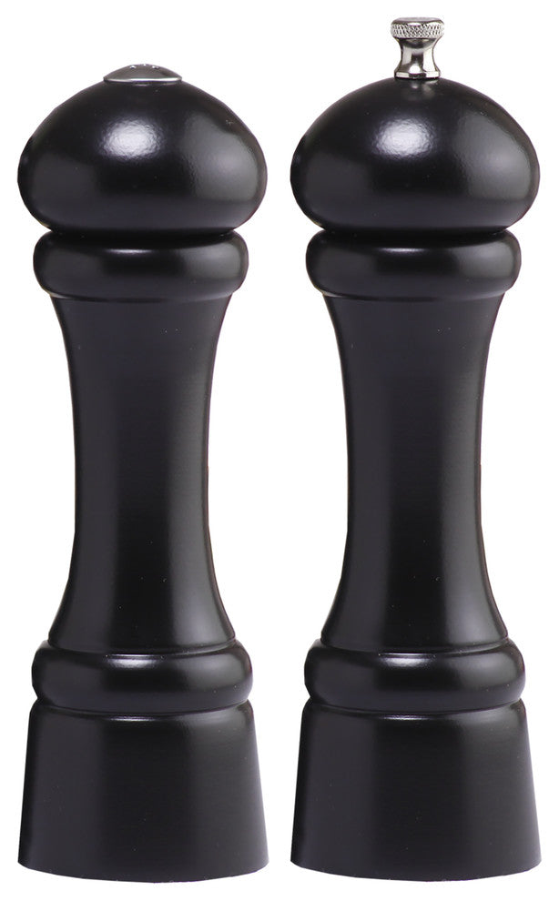 Chef Specialties Pro Series Windsor Pepper Mill and Salt Shaker Set, Black