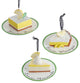 Luxe Lemon Pie Cake Dessert Ornament Vintage Style Food Cake Diner 3 in, Lemon Meringue Pie