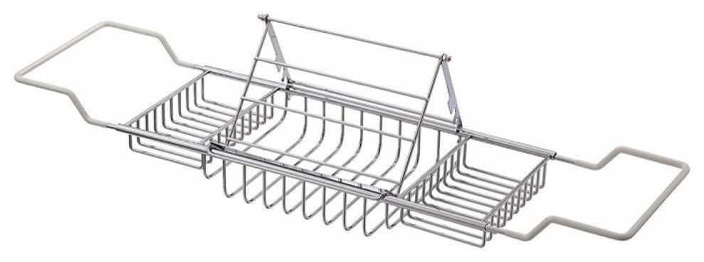 Cheviot Products Bathtub Caddy With Reading Rack, Chrome