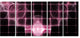 Pink Bat Outline on Radar, Abstract Canvas Art Print, 60"x28", 5 Panels