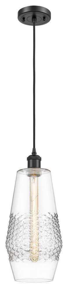 Innovations 516-1P-BK-G682-7-LED 1-Light Mini Pendant, Matte Black