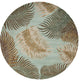 KAS Havana 2612 Aqua Fern View Area Rug, 7'6" Round