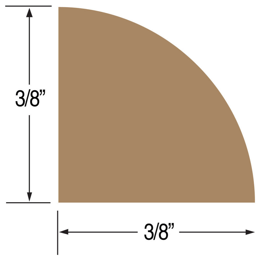 Teak Quarter Round Molding, Small