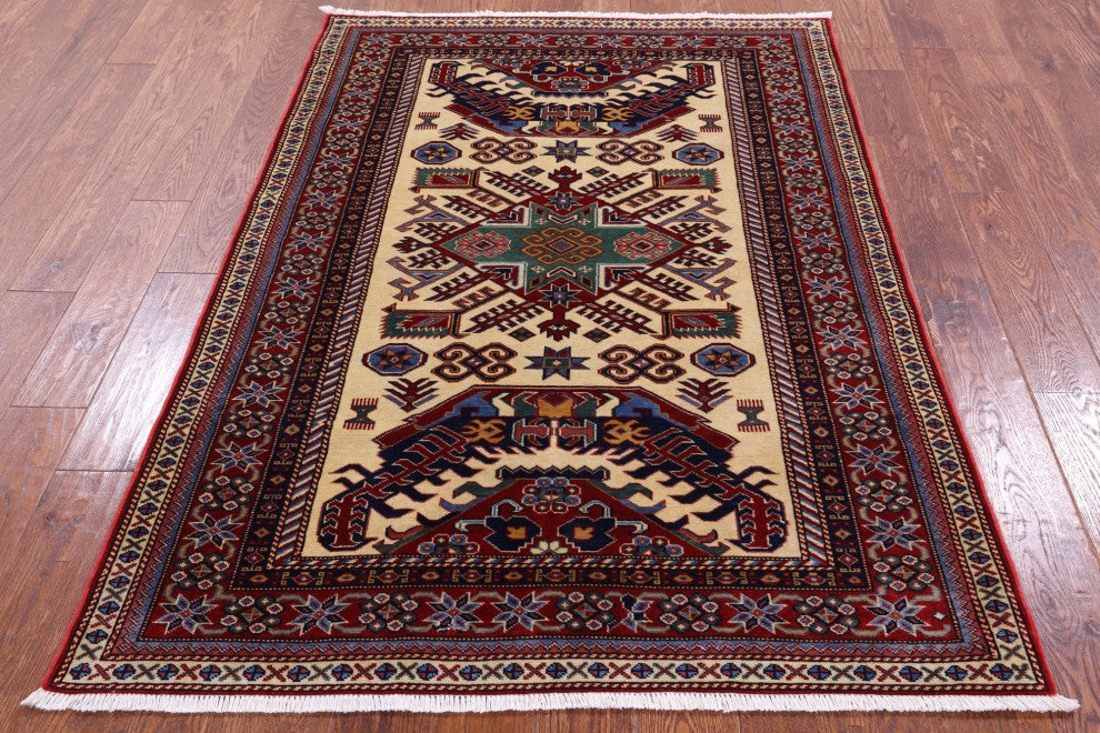 4' 4" X 6' 1" Shirvan Handmade Wool Rug Q6789