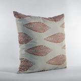 Plutus Red Large Leafs Floral Luxury Throw Pillow, 20"x26"