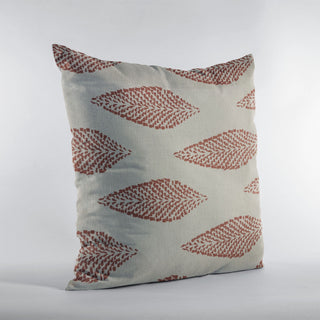 Plutus Red Large Leafs Floral Luxury Throw Pillow, 20"x26"