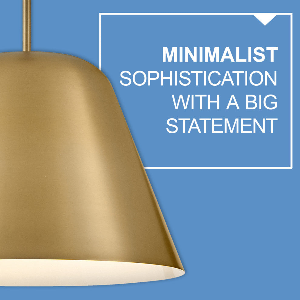 Lark Madi 16" Medium Pendant Light, Lacquered Brass
