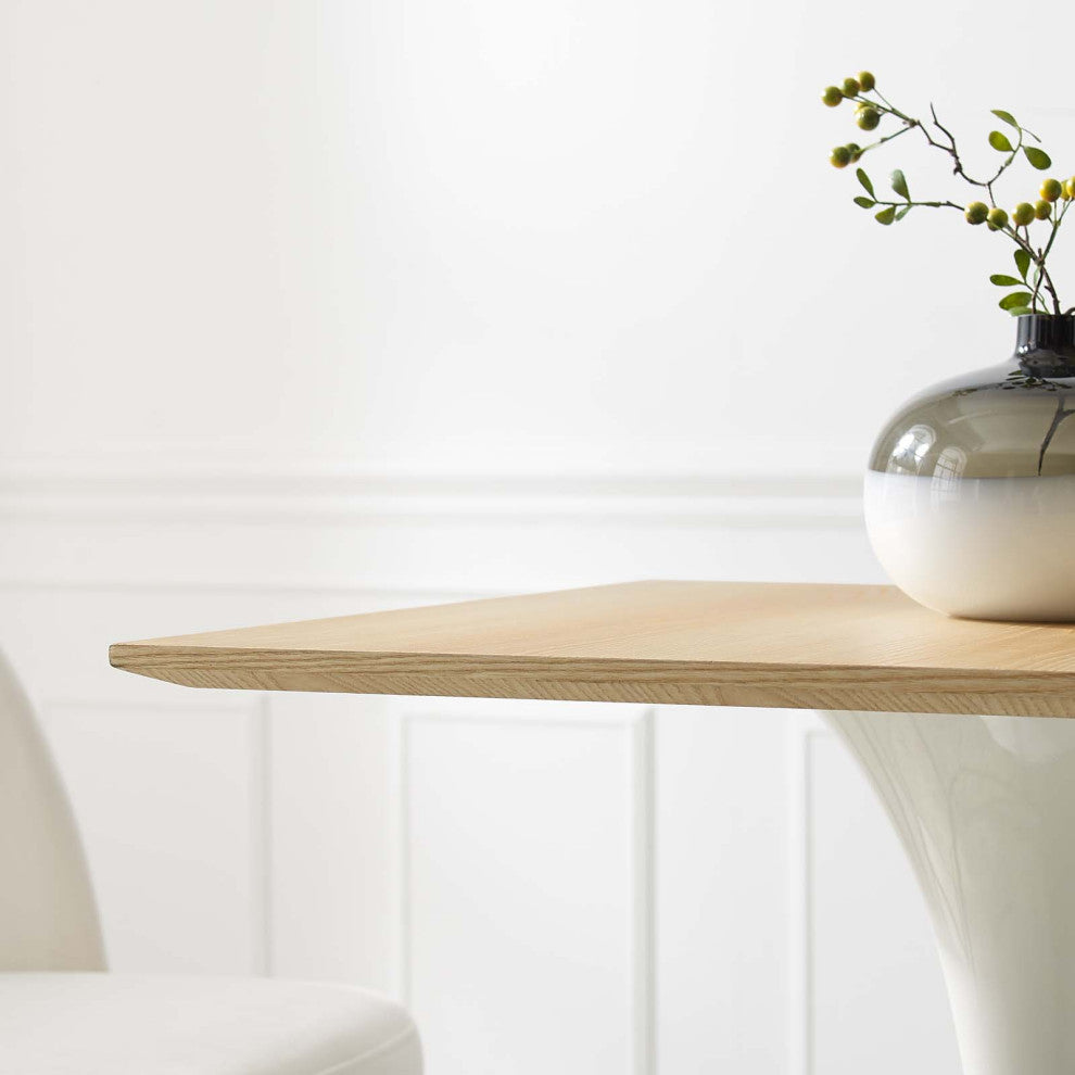 Lippa 28" Square Bar Table White Natural -5202