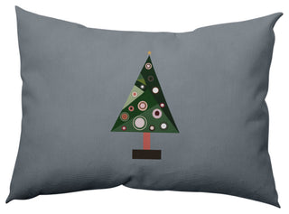 Crazy Christmas Decorative Throw Pillow, Mid Gray, 14"x20"