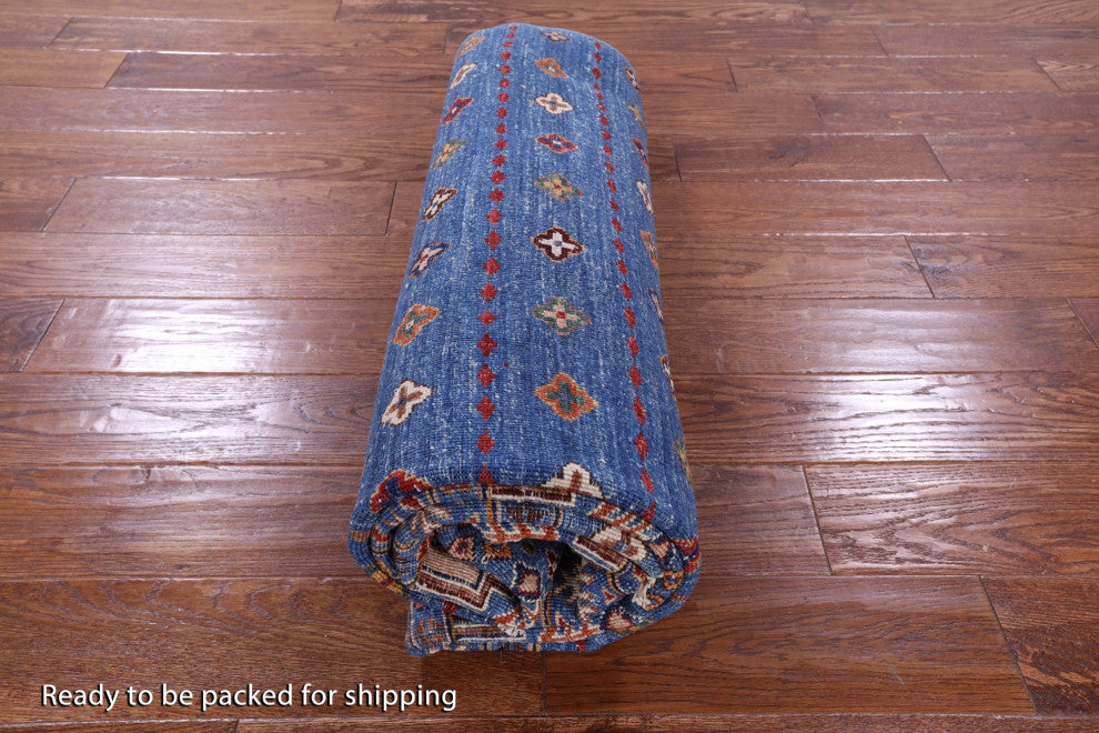 Super Kazak Khorjin Hand Knotted Wool Rug 5' 7" X 7' 10" Q10098
