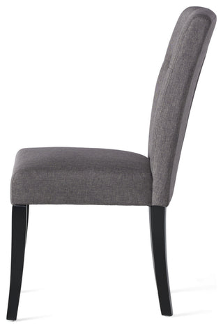 GDF Studio Nasima Brown Fabric Dining Chairs, Set of 2