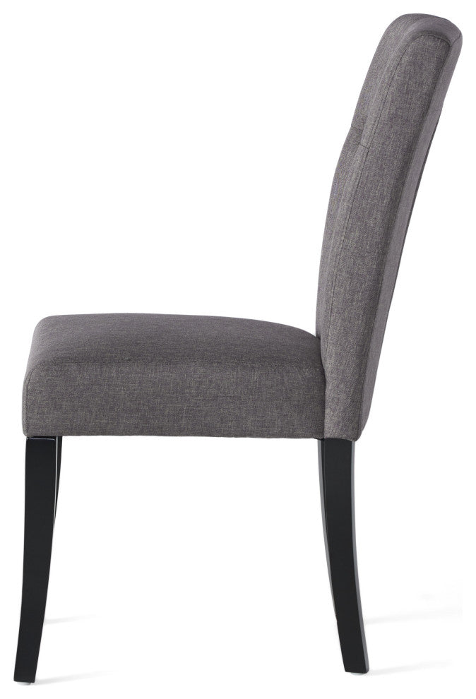 GDF Studio Nasima Brown Fabric Dining Chairs, Set of 2