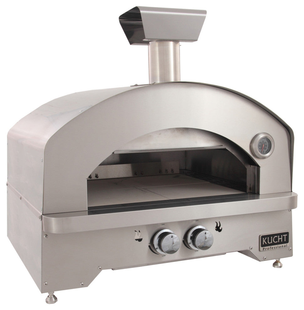 Outdoor Portable Propane Gas Pizza Oven, Silver