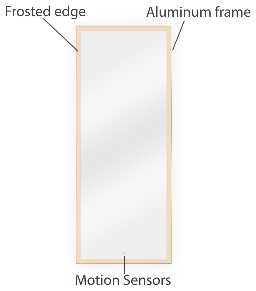 Dyconn Faucet Maxwell LED Mirror w/ Motion Sensor Technology (24" W X 60" H)