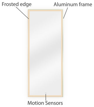 Dyconn Faucet Maxwell LED Mirror w/ Motion Sensor Technology (24" W X 60" H)