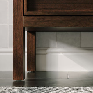 The Shiloh Bathroom Vanity, Dark Walnut, 36", Single Sink, Freestanding