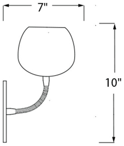 Claylight Sconce, Dot Pattern, No Switch - Xenon Bulb