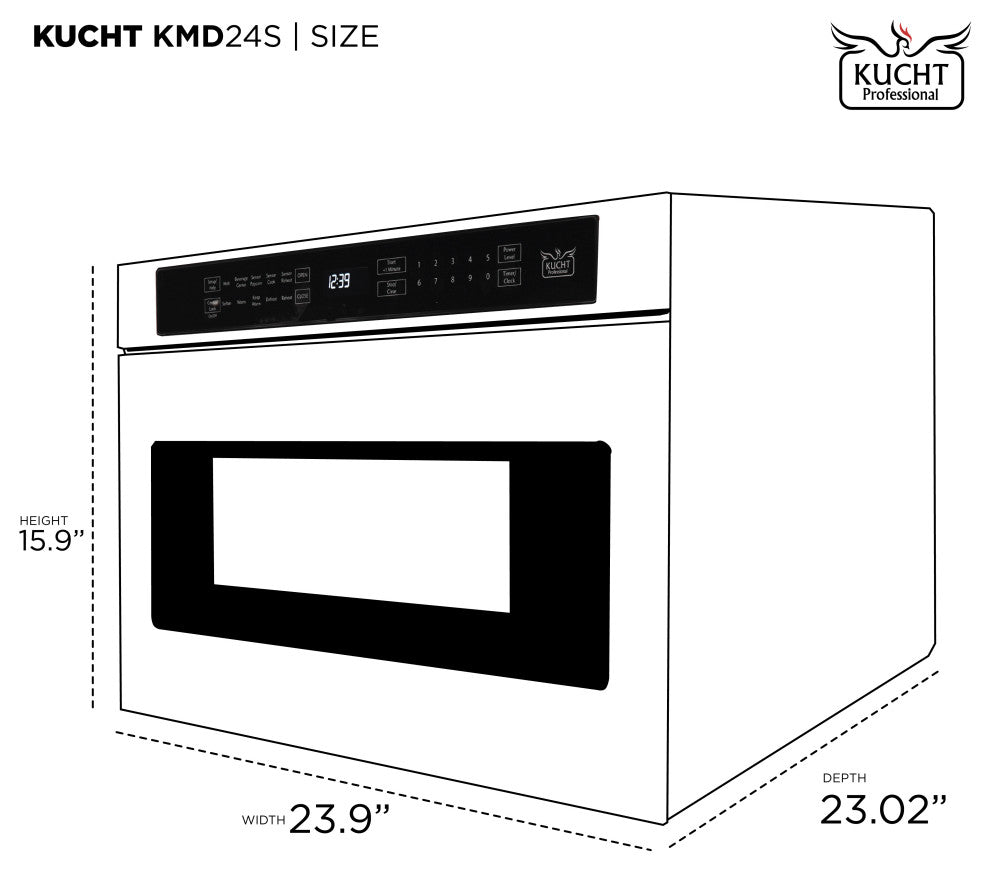 Kucht 24" 1.2 Cu. Ft. Built-in Microwave Drawer