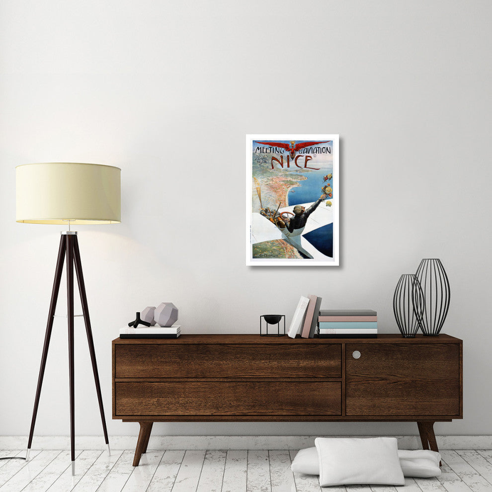 "Meeting dï¿½Aviation / Nice" Paper Print by Charles Leonce Brosse, 23"x32"
