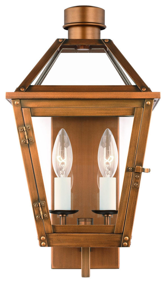 Hyannis Small Wall Lantern, Natural Copper
