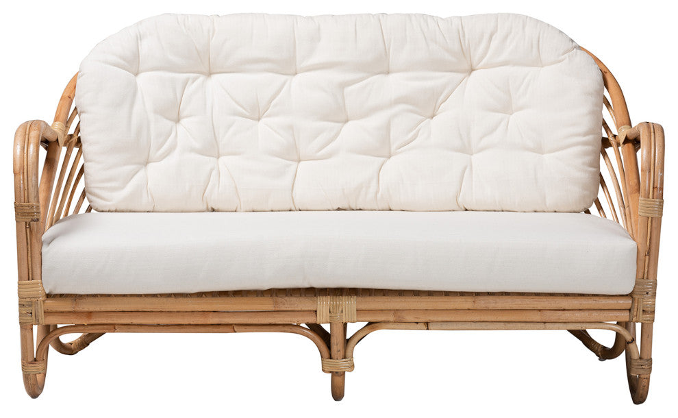 Kiki Natural Brown Rattan Loveseat