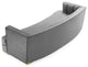 Tufted Sofa, Velvet, Gray, Modern, Living Lounge Hotel Lobby Hospitality