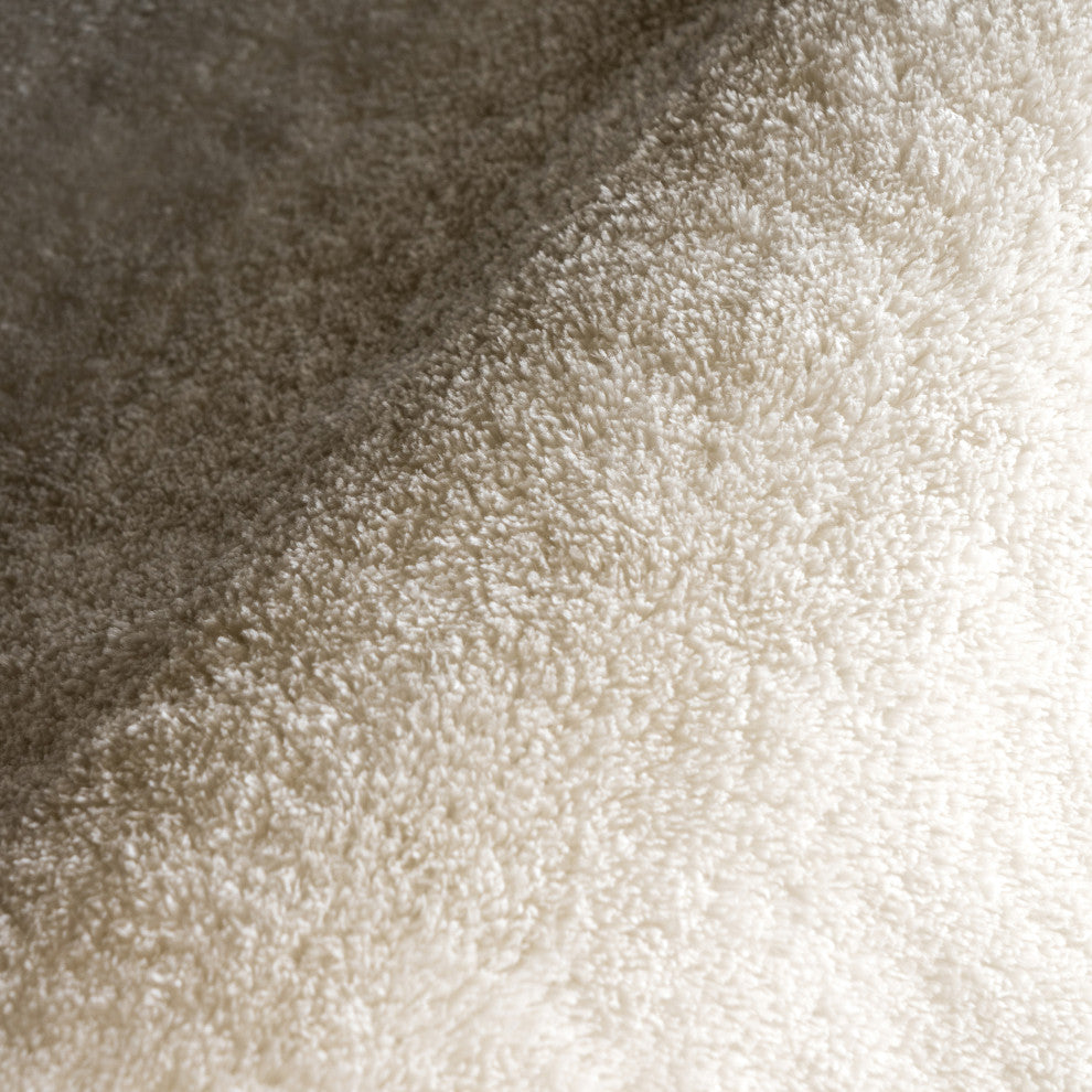 nuLOOM Loni Solid Machine Washable Shag Area Rug, White, 6'round