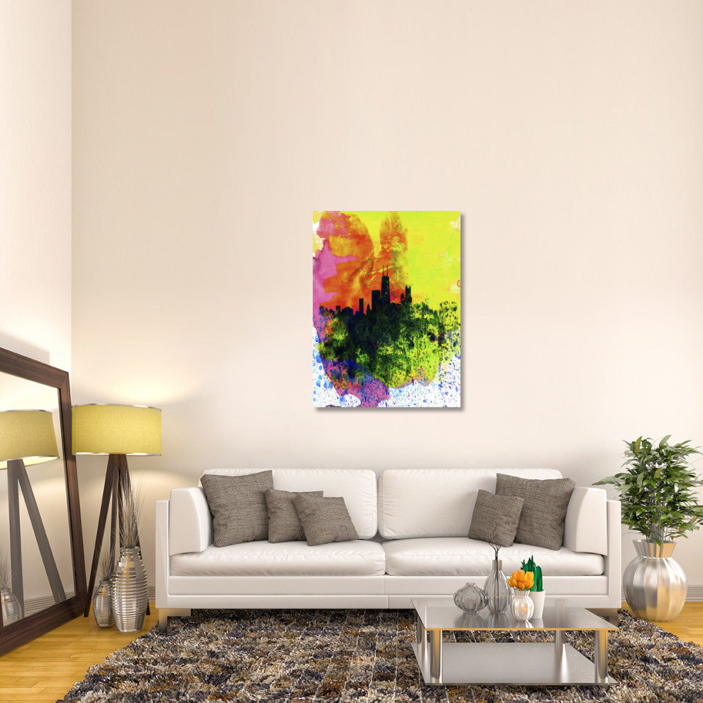 "Chicago Watercolor Skyline" Fine Art Print