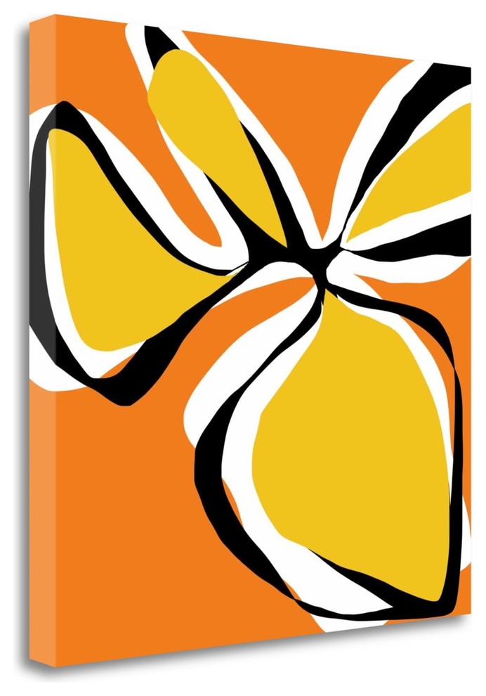 "Oh So Pretty - Yellow" By Jan Weiss, Giclee Print on Gallery Wrap Canvas