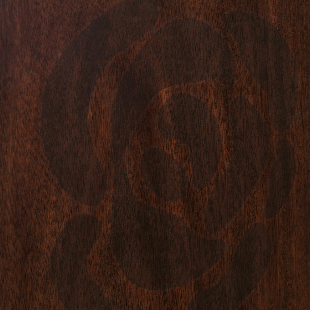 Camellia Field Sideboard With Mirror, Warm Pecan