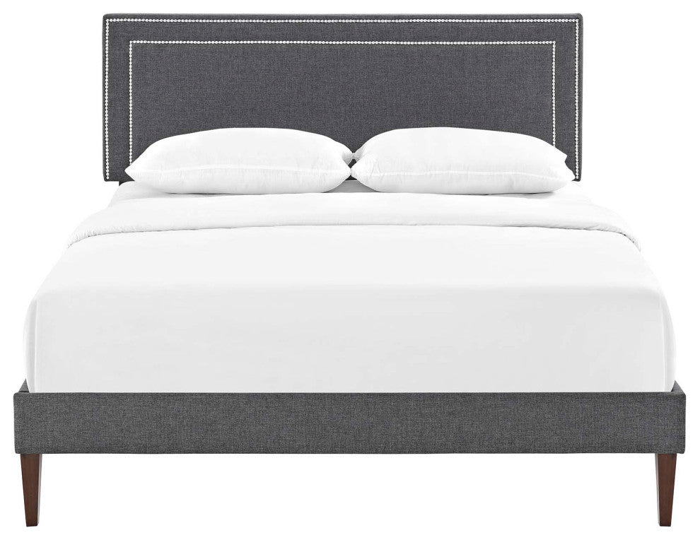 Virginia Queen Platform Bed with Squared Tapered Legs