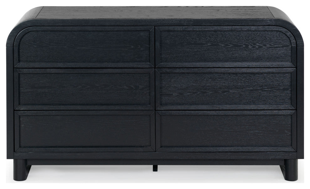 Safavieh Couture Dinah 6 Drawer Wood Dresser, Black