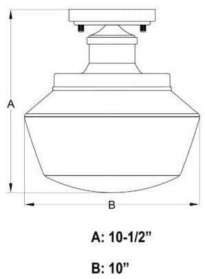 Collins 10 in. W Outdoor Flush Mount Matte Black