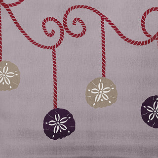 Frosting Sanddollar Ornaments Christmas Polyester Throw Pillow, 18"x18"