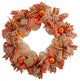 W1184 30 Autumn Pumpkin With Decorative Bows Artificial Fall Wreath