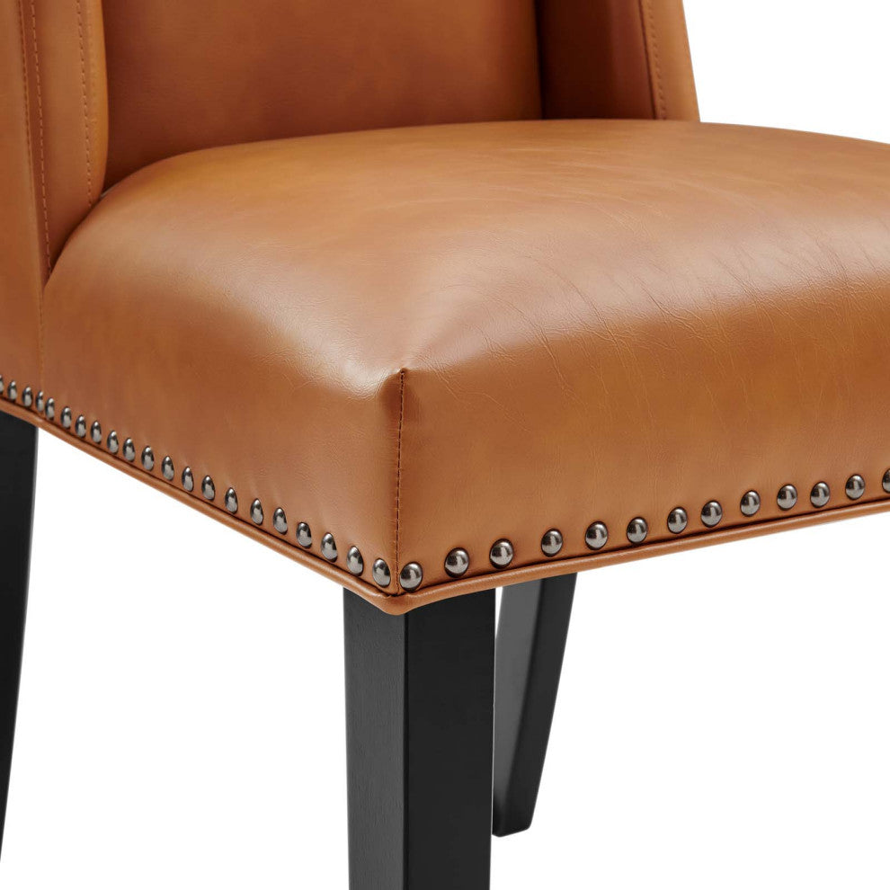 Baron Vegan Leather Dining Chair, Tan