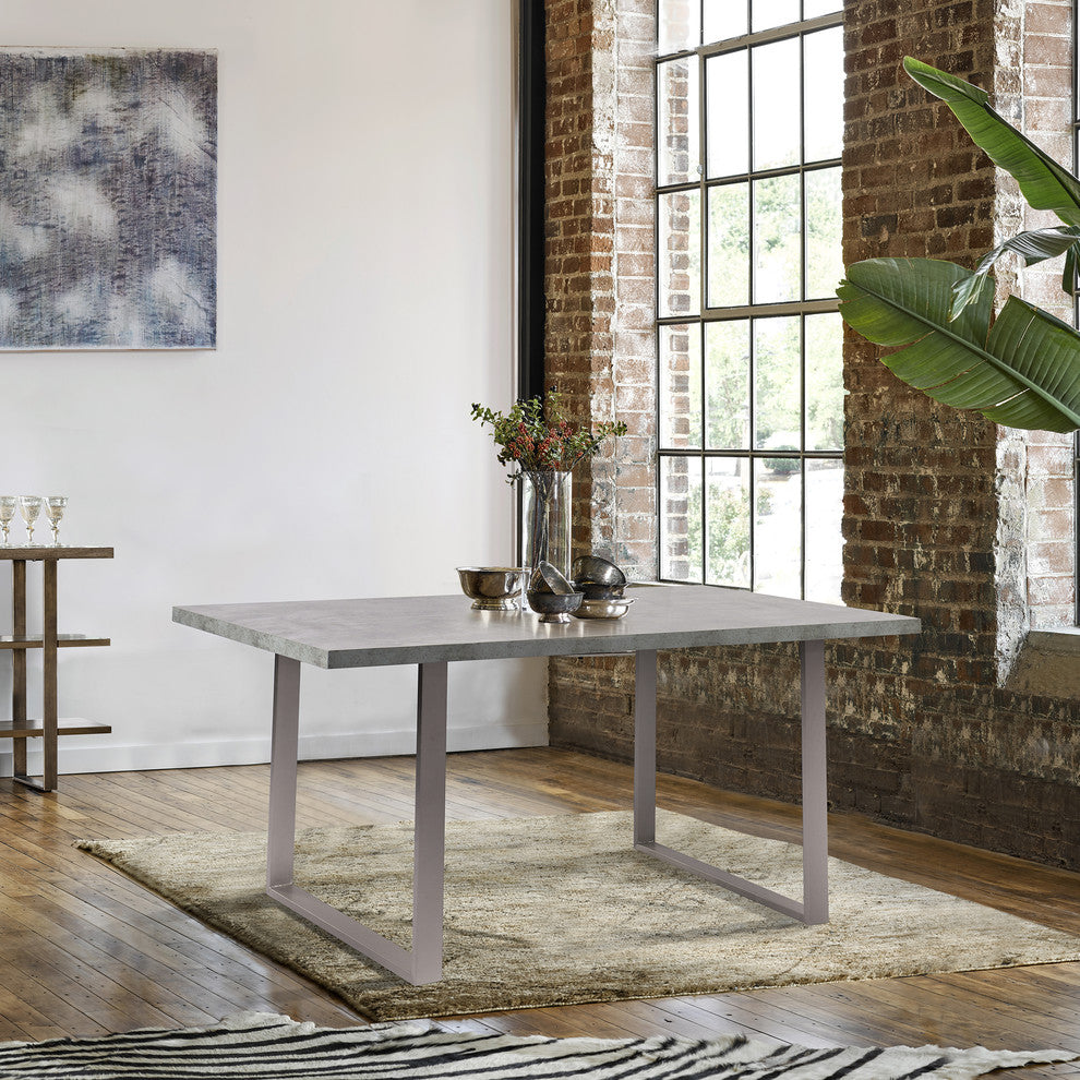 Fenton Dining Table With Cement Gray Top