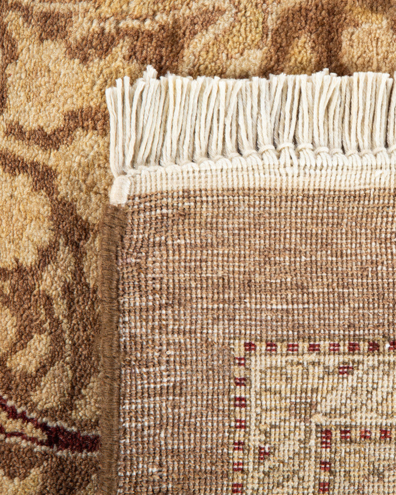 Mogul, One-of-a-Kind Hand-Knotted Runner Rug Brown, 10' 3" x 19' 2"