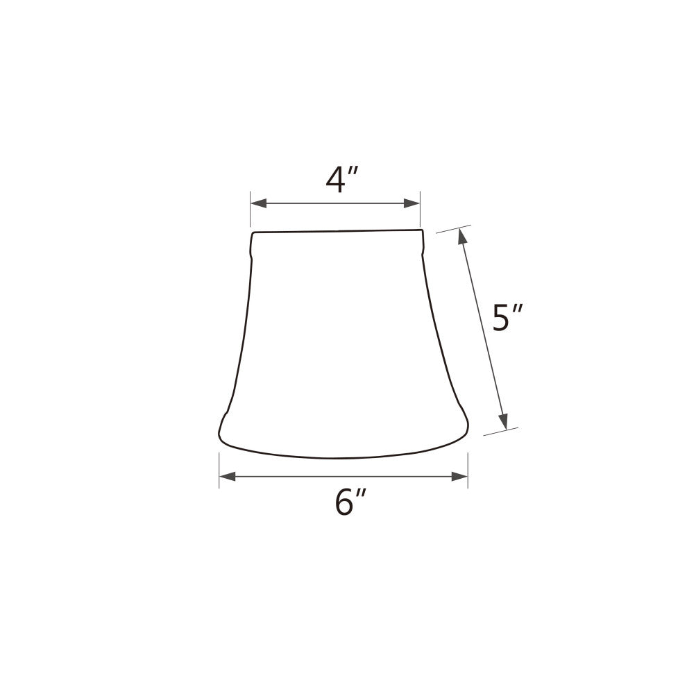 30391-6 Small Bell  Chandelier Clip On Lamp Shade Beige 4"x6"x5"
