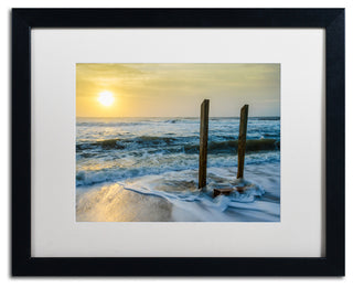 PIPA Fine Art 'Kissed by the Sea' Matted Framed Art, 20x16