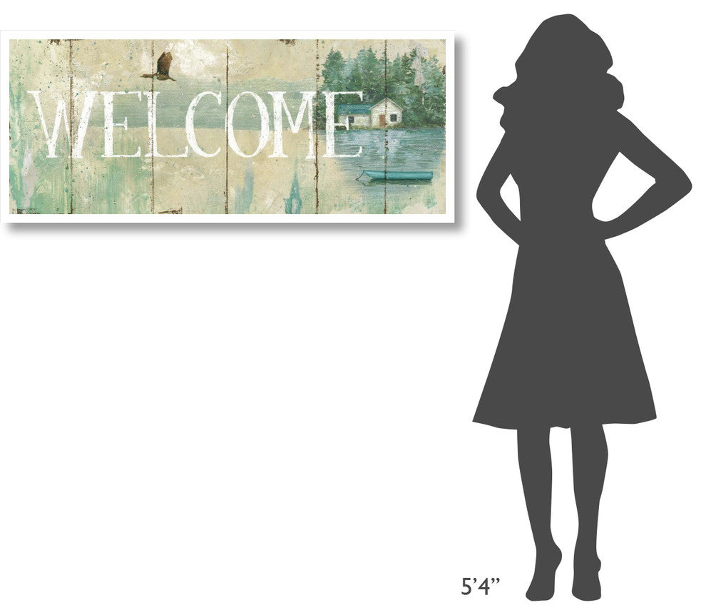 "Waterside Lodge III" Digital Paper Print by Daphne Brissonnet, 52"x22"