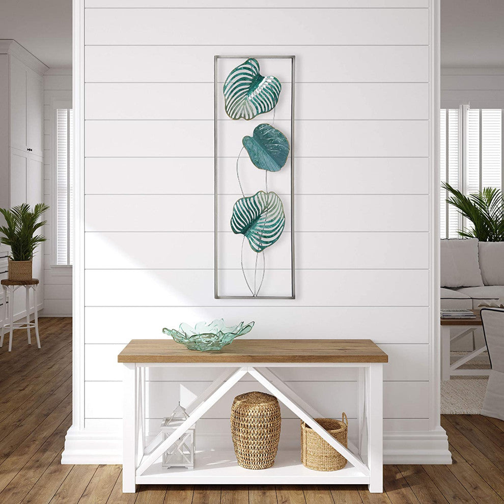 Glossy Tropical Leaf Wall Decor
