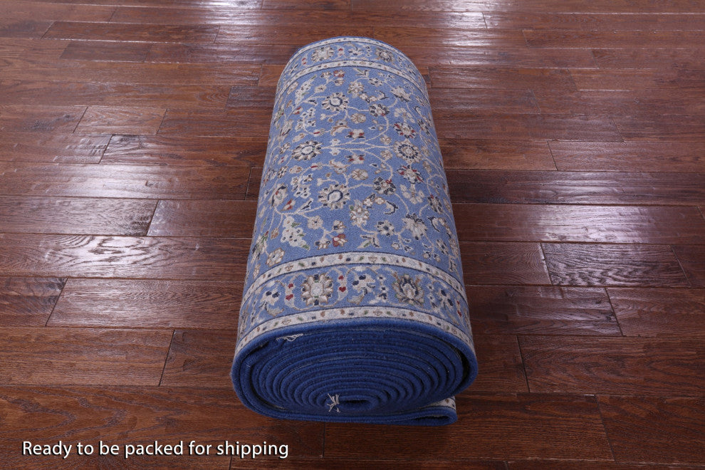 Runner Persian Nain Hand Knotted Wool & Silk Rug 2' 9" X 27' 3" - Q13116