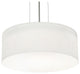 Anton 12'' Pendant, Satin Nickel, Linen White Shade
