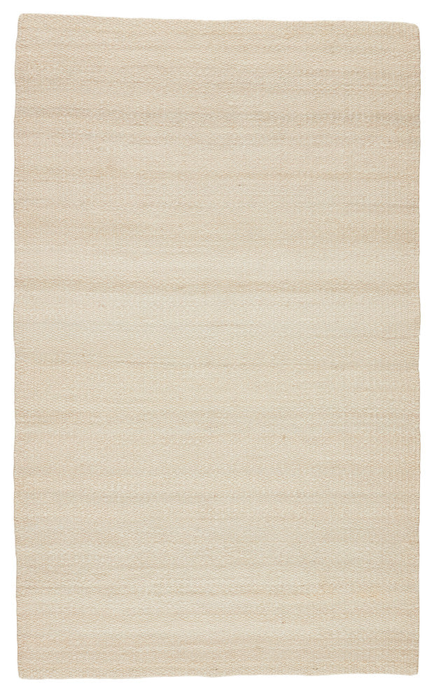 Jaipur Living Hutton Natural Solid White Area Rug, 5'x8'