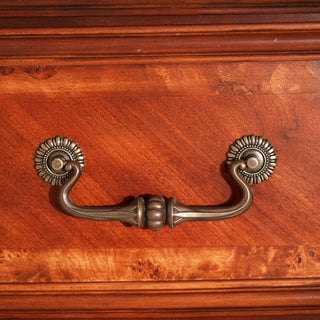 Close-up hardware detail on wood