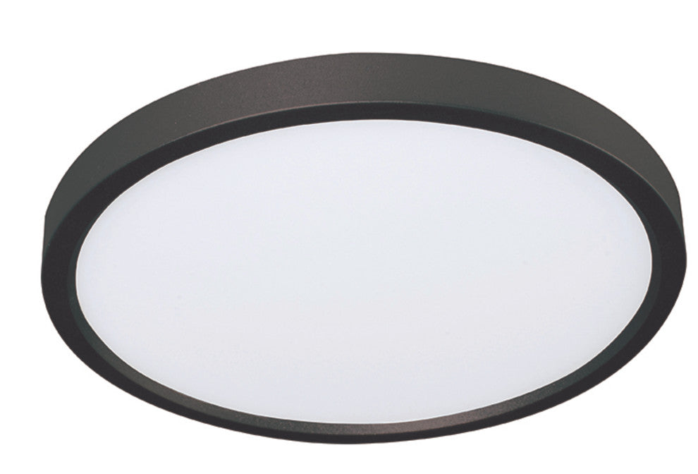 Edge Round LED Flush Mount, Black, 6