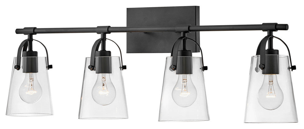 Hinkley Lighting 5134 Foster 4 Light 32"W Bathroom Vanity Light - Black